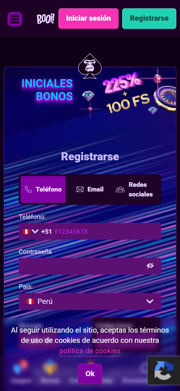 Registro & bonificaciones